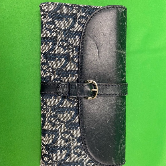 Dior print wallet with coin zipper - Picture 4 of 11